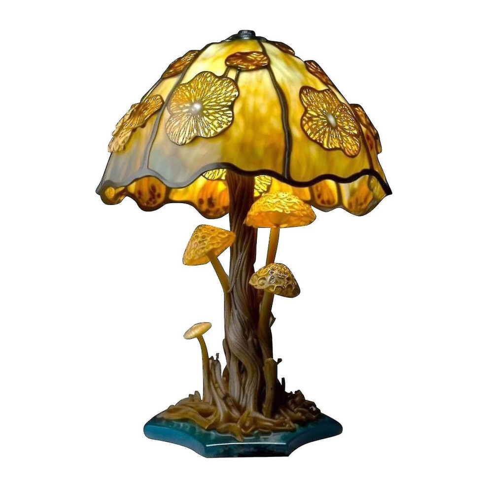 Glass Plant Table Lamp, Vinta Bedside Table Lamp Rative Desk ( S)