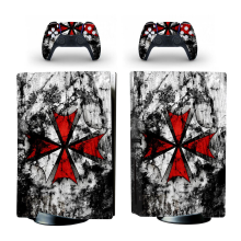 Resident Evil Umbrella PS5 Disc Console &Controller Vinyl Skin Sticker