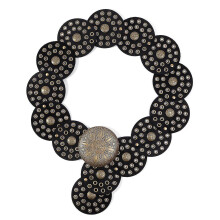 Clover Ladies Leather Belt Wide Disc Boho 90mm Wide Abc