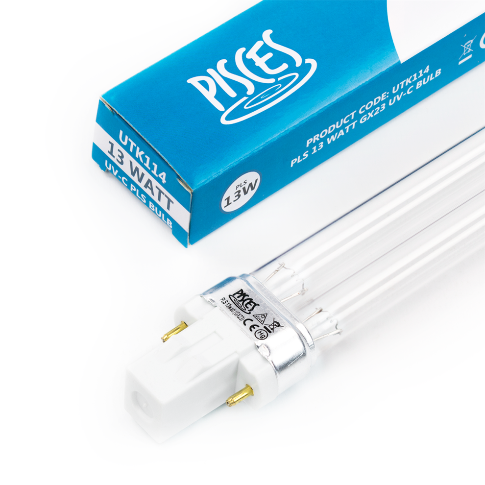 Pisces 13w (watt) PLS Replacement UV Bulb Tube Lamp for Pond Filter UVC (GX23 Fitting)