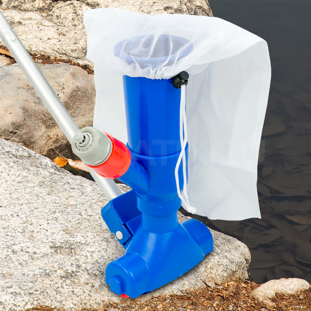 Pisces Pond Vacuum Pool Cleaner Algae Brush Sludge Remover Brush Water Vac With Net