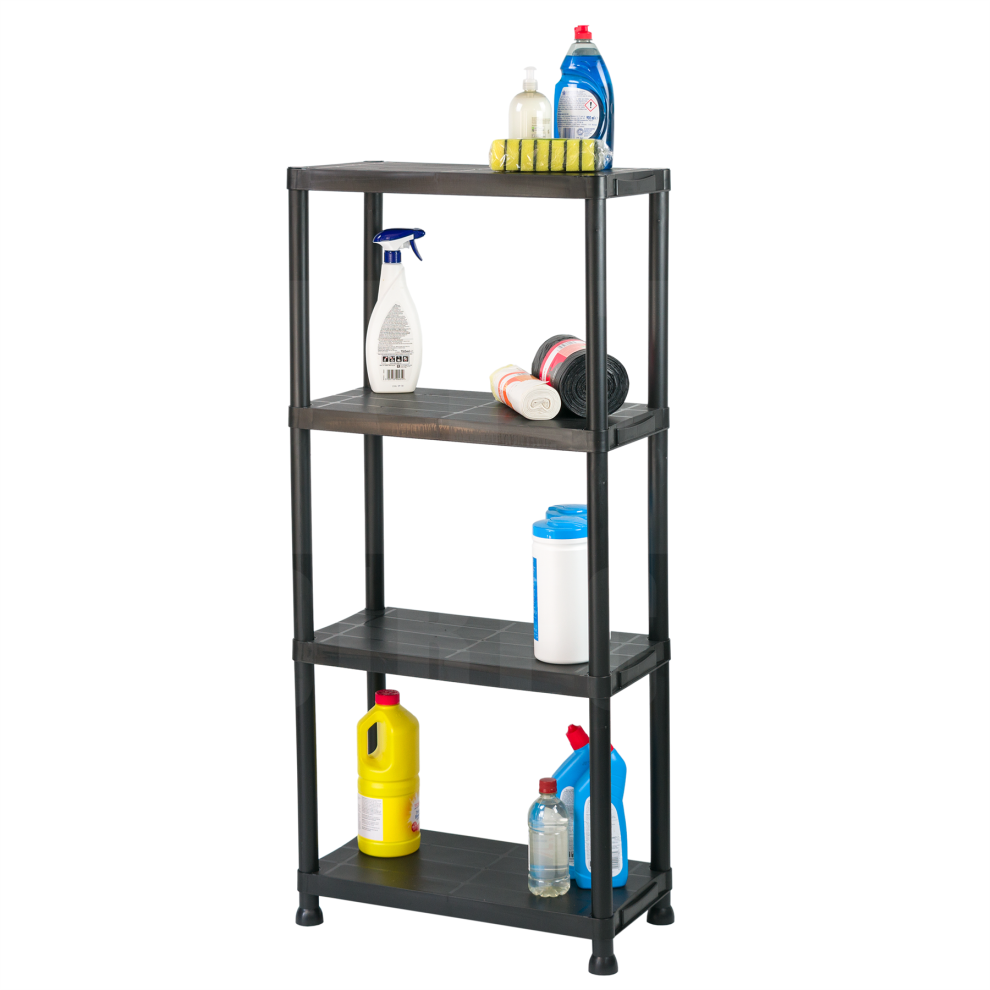 KCT 4 Tier Plastic Shelving Garage Shelves Home Storage Unit