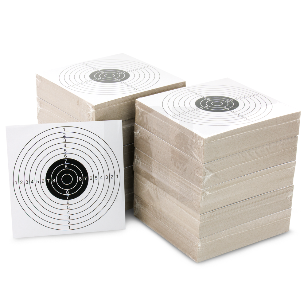 KCT 10 Ring Shooting Target - 1000pc - Paper Target Practice Hunting Pellet Airsoft Rifle