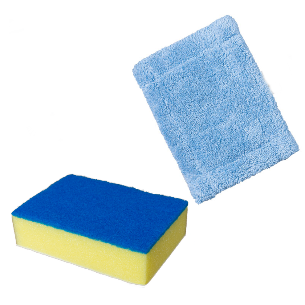 KCT Telescopic Cleaner Accessory Pack - 1 x Scourer/Sponge + 1 Cloth