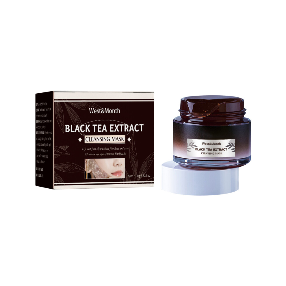 (100g) Black tea mask, clean pores, fine pores smear mask, brighten skin tone, rejuvenate mask