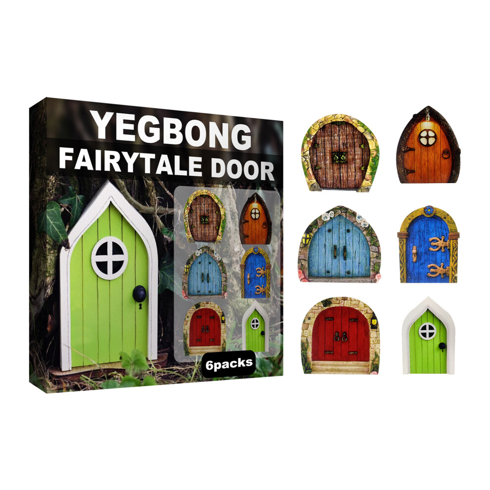 (Style 1) Garden Decorative Fairy Door Gnome Decorative Fairy Door Wooden Garden Decoration