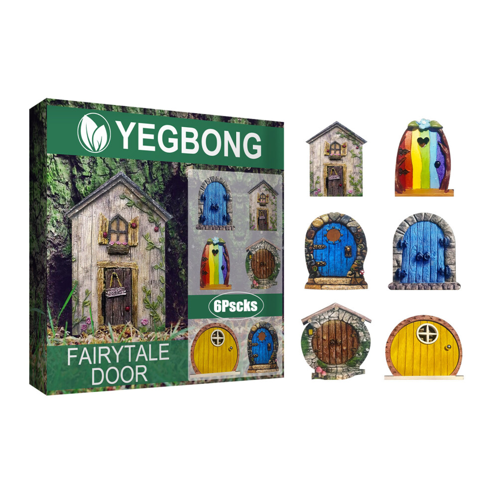 (Style 2) Garden Decorative Fairy Door Gnome Decorative Fairy Door Wooden Garden Decoration