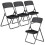 URBN Living (4) Rattan Effect Metal Folding Chairs Dining Bistro 3