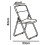 URBN Living (4) Rattan Effect Metal Folding Chairs Dining Bistro 7