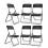 URBN Living (6) Rattan Effect Metal Folding Chairs Dining Bistro 3