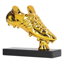 High Simulation Resin Golden Boot Trophy Model Replica - Soccer Fans Souvenir