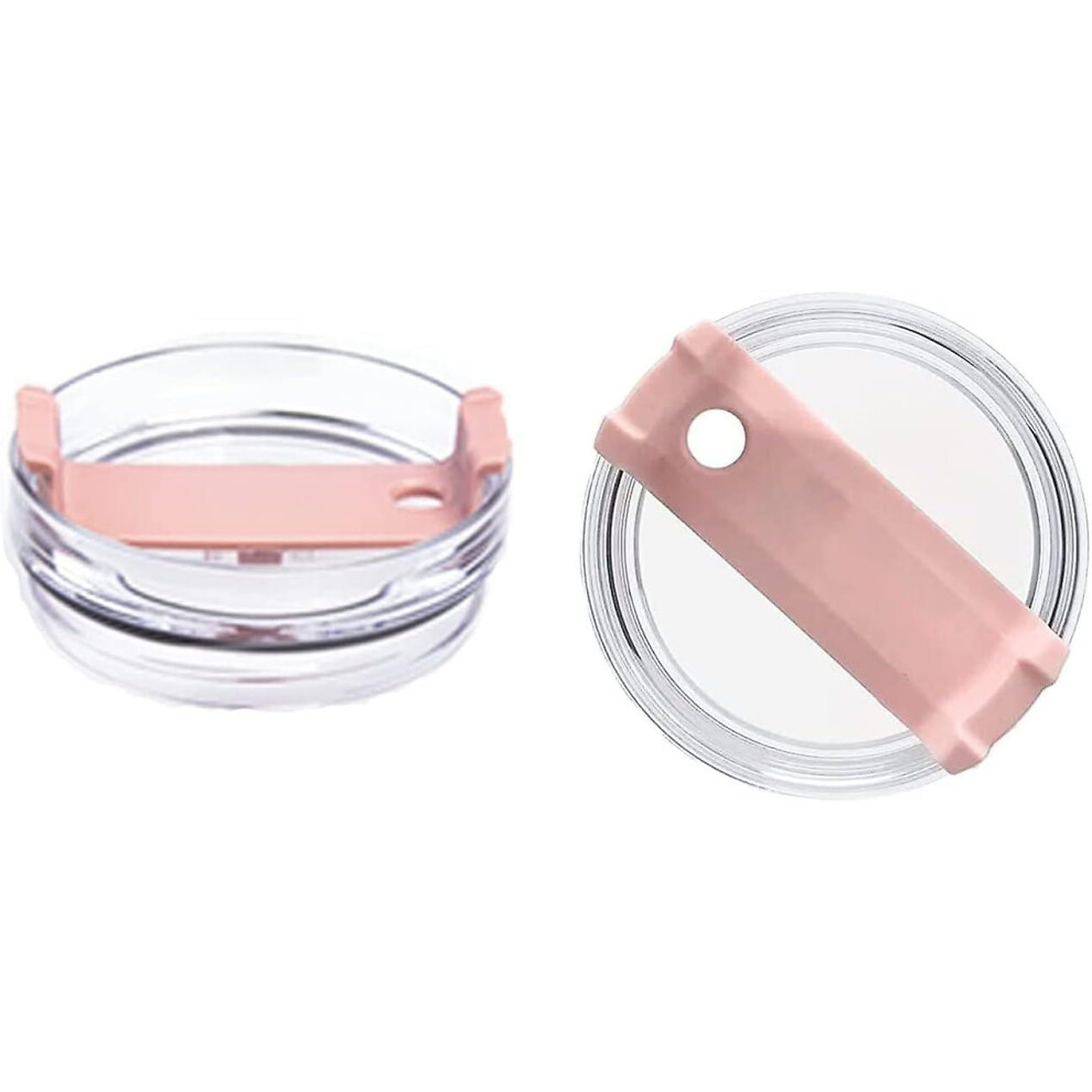 (Pink) 2Pcs 40 Oz Tumbler Lid Compatible Stanley, Spill Proof Splash Resistant Tumbler Covers For Stanley And More Coffee Mugs Pink