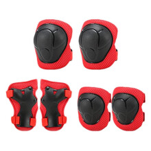 (Red) Kids Knee Pads And Elbow Pads Set 6 In 1 Toddler Knee And Elbow Pads With Wrist Guards Kids Knee Pads And Elbow Pads Wrist Guard