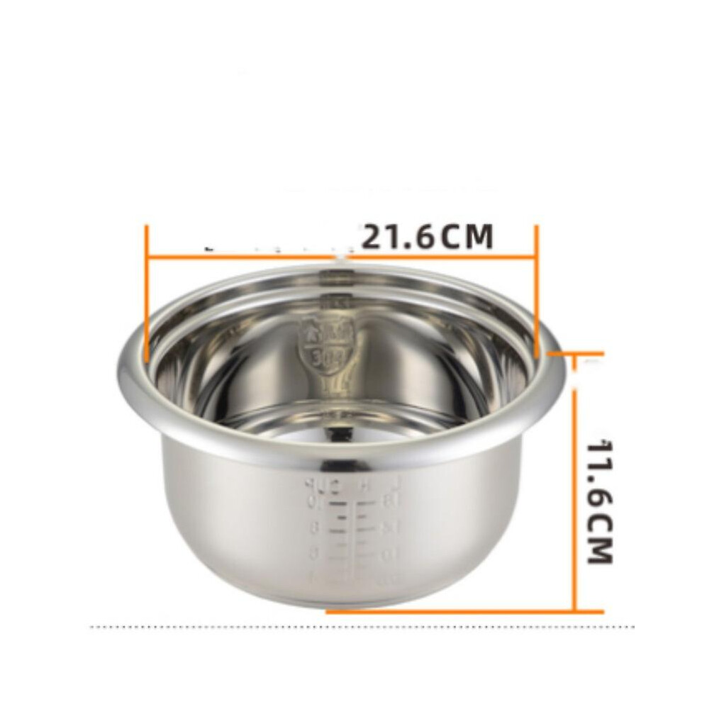 High Quality 3l 304 Stainless Steel Rice Cooker Inner Container Non Stick Cooking Pot Replacement Accessories Rice Cooker Liner