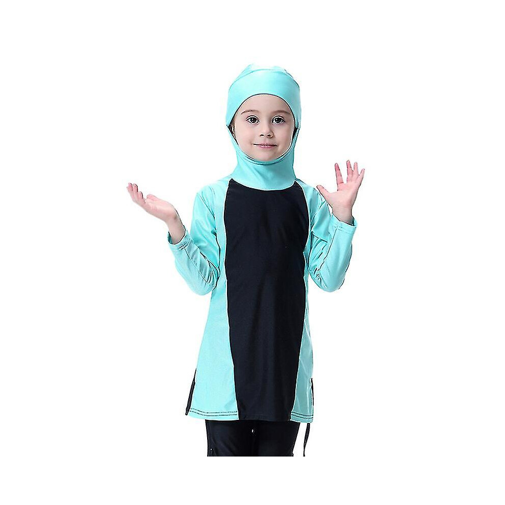 Kids Girls Muslim Islamic Swimwear Swim Suit Modest Burkini Bathing Full Cover