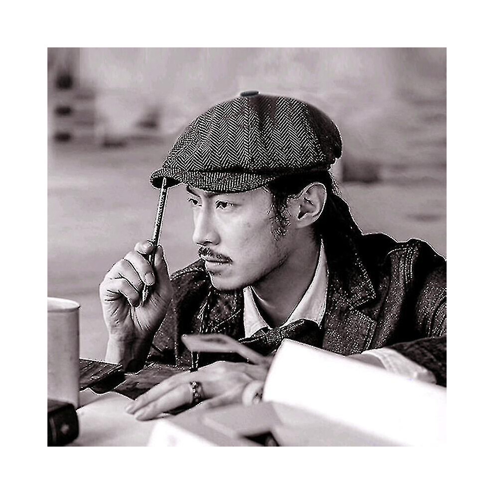 (M 56-58Cm, Coffee) Woolen Golf Driving Flat Beret Hats's Nv7 New-2024 Brown
