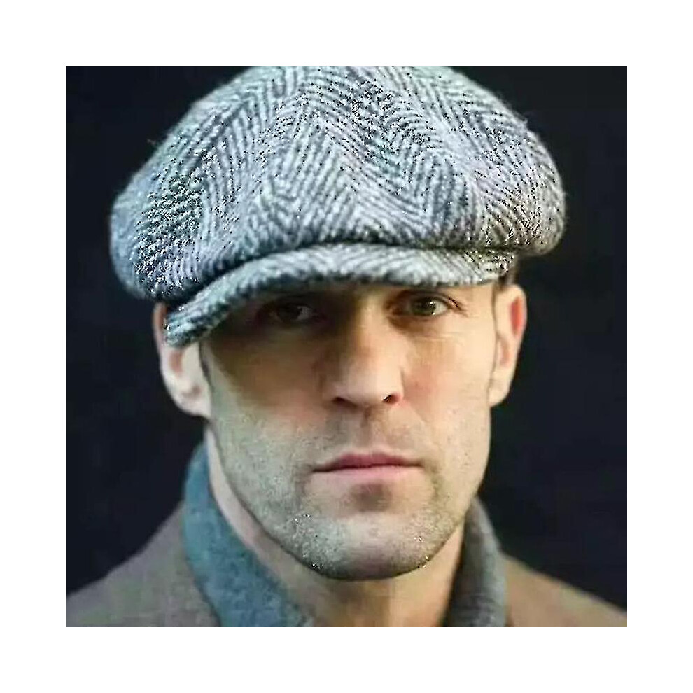 (Xl 60-64Cm, ) Woolen Golf Driving Flat Beret Hats's Nv7 New-2024 Black
