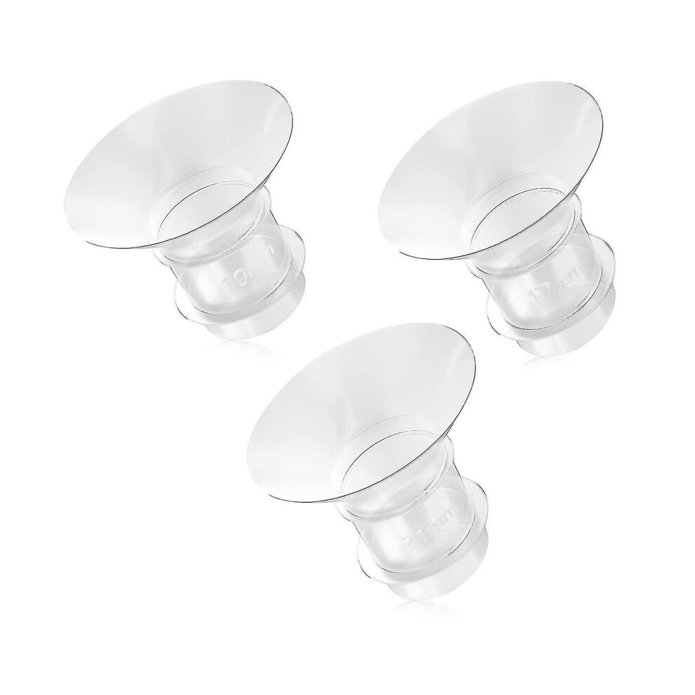 3pcs Breast Milk Pump Flange Inserts Breast Converter Practical Breast Pump Replacement 17mm 19mm 21