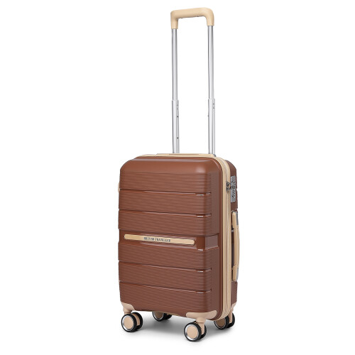 20inch British Traveller Luxury Multi-Texture PP Hard Shell Suitcase With TSA Lock