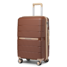 24inch British Traveller Luxury Multi-Texture PP Hard Shell Suitcase With TSA Lock