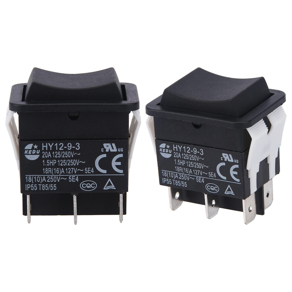 Hy12-9-3 Easy Install Boat Industrial Abs Push Button On Off Rocker Switch Arc New 4814699134078