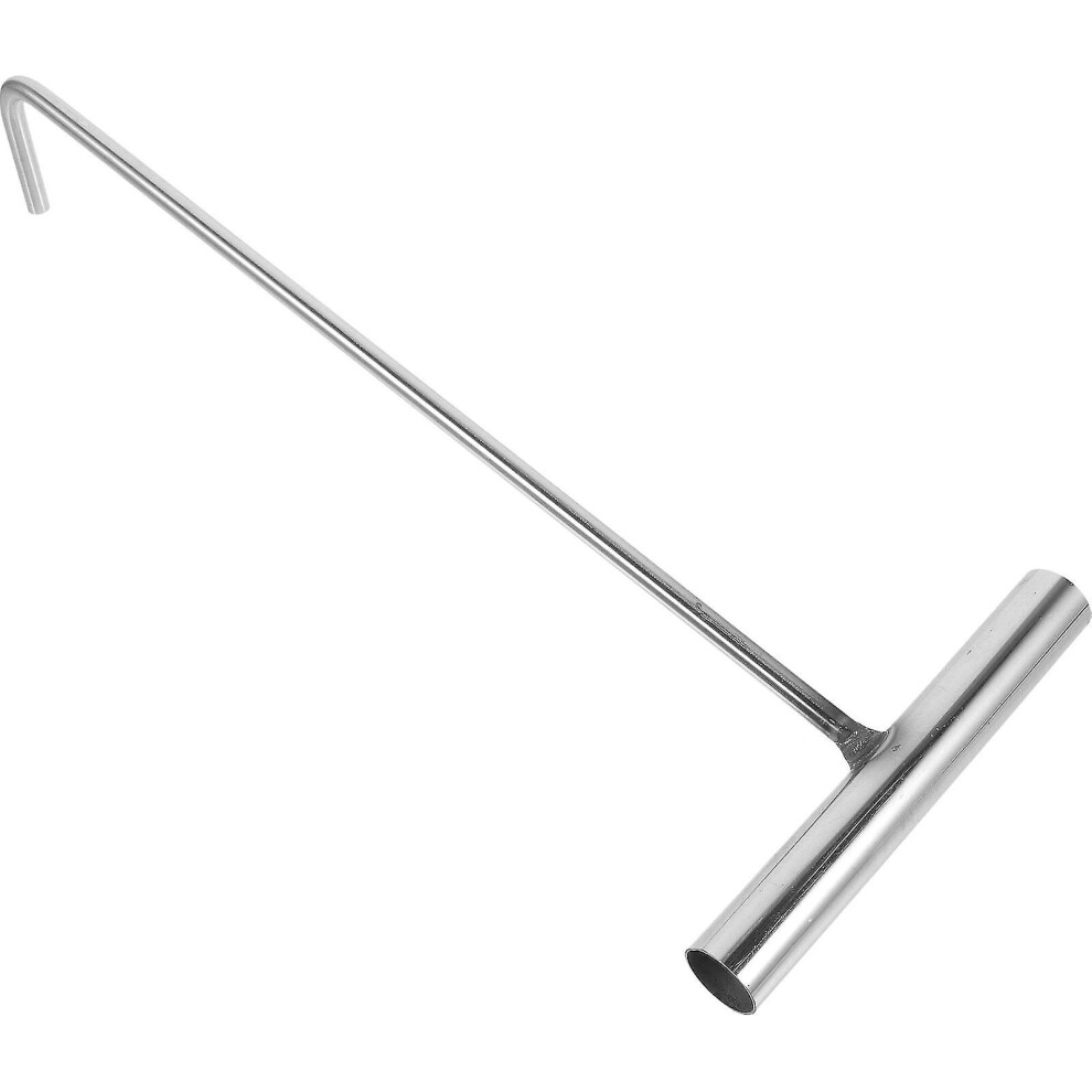 Manhole Cover Hook Stainless Steel Rolling Door Hook T-shaped Well Lid Hook