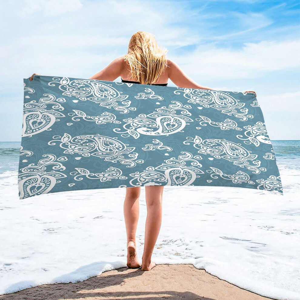 Microfiber Beach Towel Super Lightweight Colorful Bath Towel Sandproof Beach Blanket
