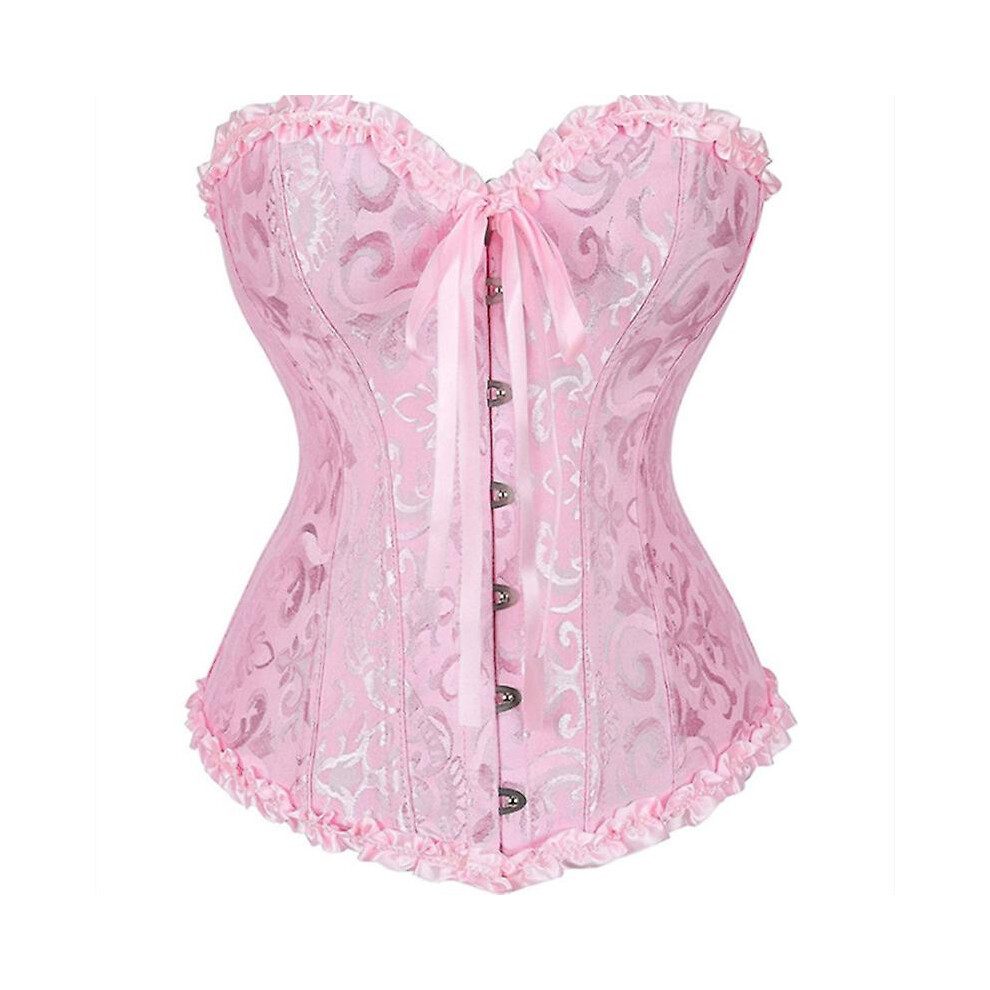 Mimigo Women Lace Up Back Sexy Floral Corset For Women Lingerie Bustier Top Plus Size