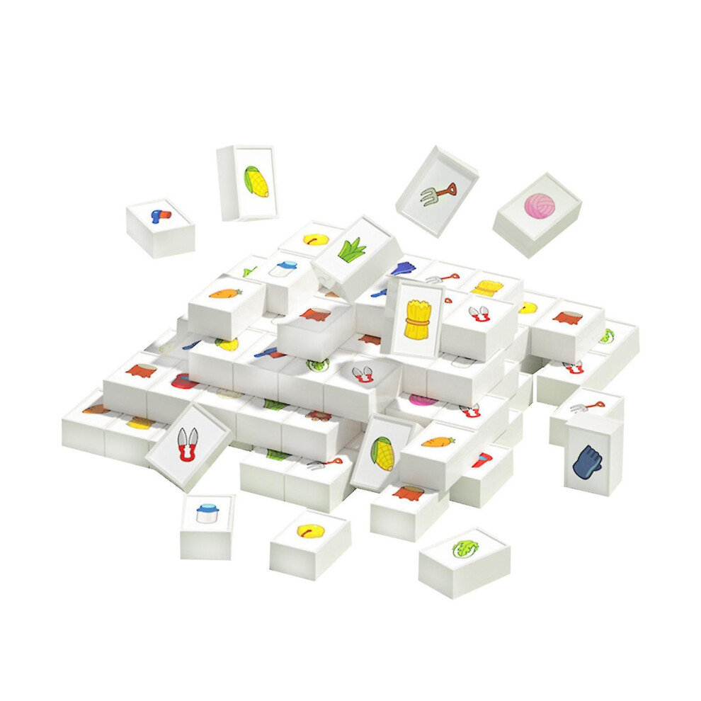 Mini Mahjong Set Fine Motor Skill Toddler Memory Game For Children Toddlers 52 Pieces