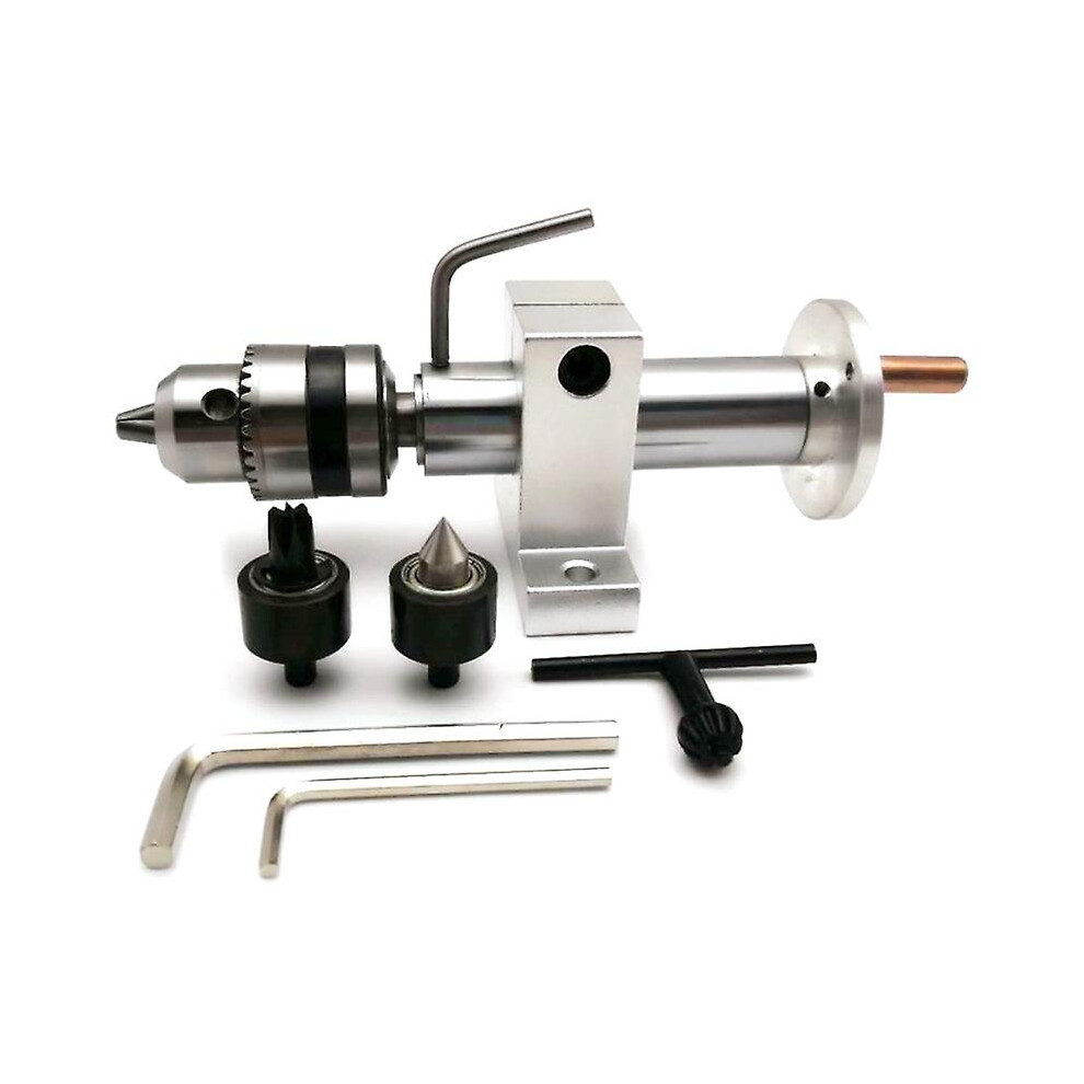 Multifunction drilling tailstock live center silver metal with claw for mini lathe machine revolving centre diy accessories
