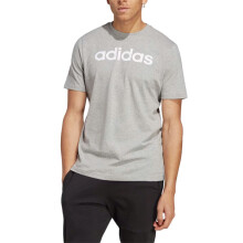 (Grey, L) Adidas Essentials Mens T Shirts Embroidered Logo