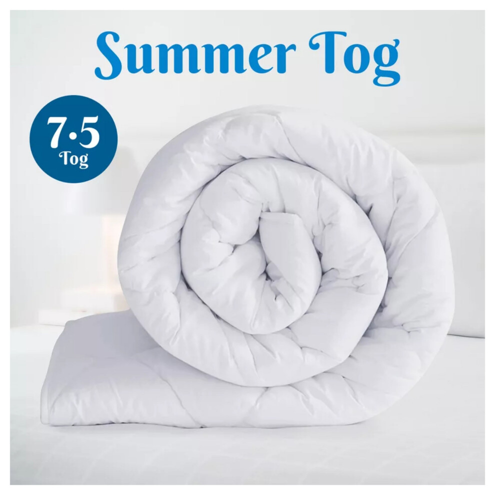 (Super King Duvet Quilt Tog, 7.5 Tog) Soft Summer Duvet 2.5 4.5 7.5 Tog Duvets Quilts