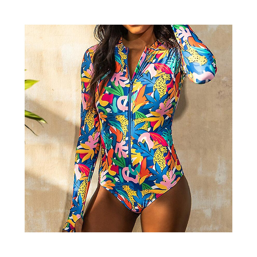 New One-piece Swimsuit Closed Long Sleeve Swimwear For Sports Surfing Bodysuit Women Swimming Bathing Suit Beachwear Pool Bather