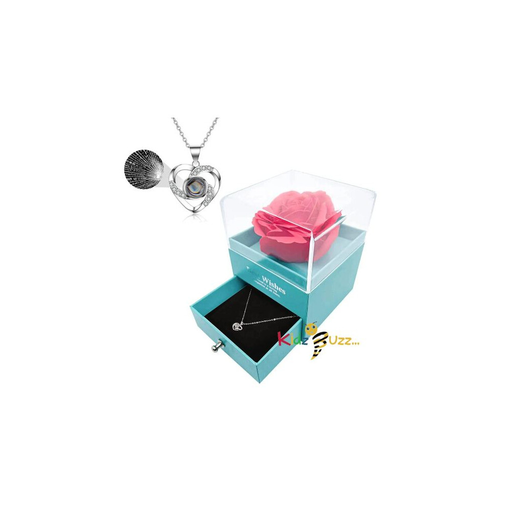 Rose with Love You Necklace- Best Gift For Women