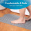 (Large ) Anti Slip Rubber Bath Mat Suction Cups Shower Mat 10