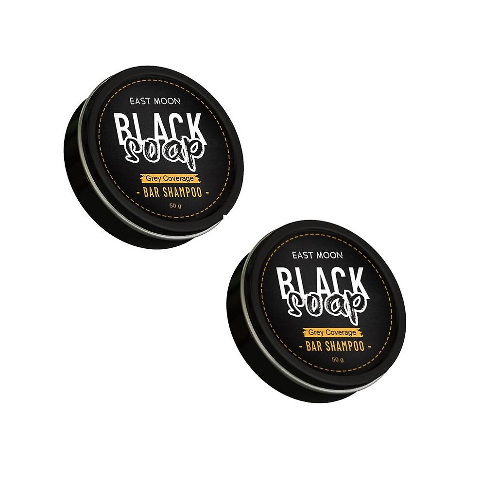 (2pcs) 1-3pcs Men's Grey Coverage Bar Shampoo Hair Darkening Black Soap For Grey Hair