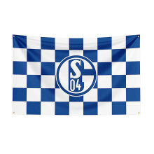 (60 x 90cm, B) 3x5 Fc Schalke 04 Flag Polyester Printed Racing Sport Banner For Decor
