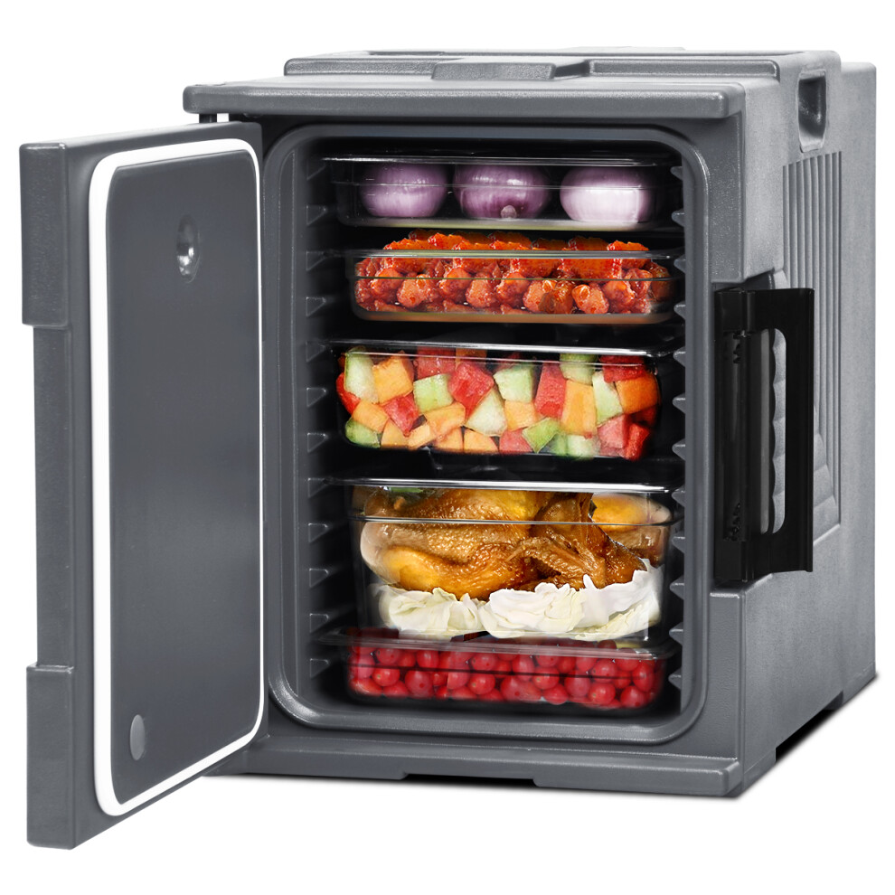 Costway 90L Insulated Food Pan Carrier Warmer For 6 Pans Front-Loading
