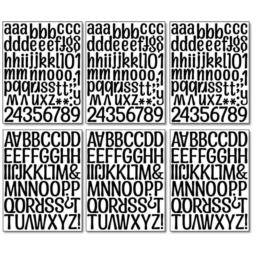 6 Sheets Of Bulletin Mailbox Letter Stickers Letters Decals Diy Self-adhesive Letter Stickers