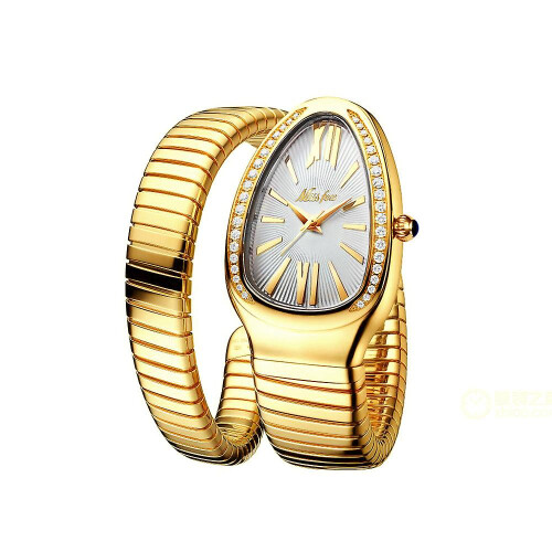 (Q9) Women's Snake Shape Bangle Bracelet Watch