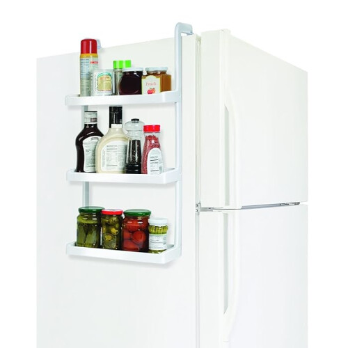3 Tier Plastic Shelves Shelving Unit Space Saving Kitchen Shelf Storage White