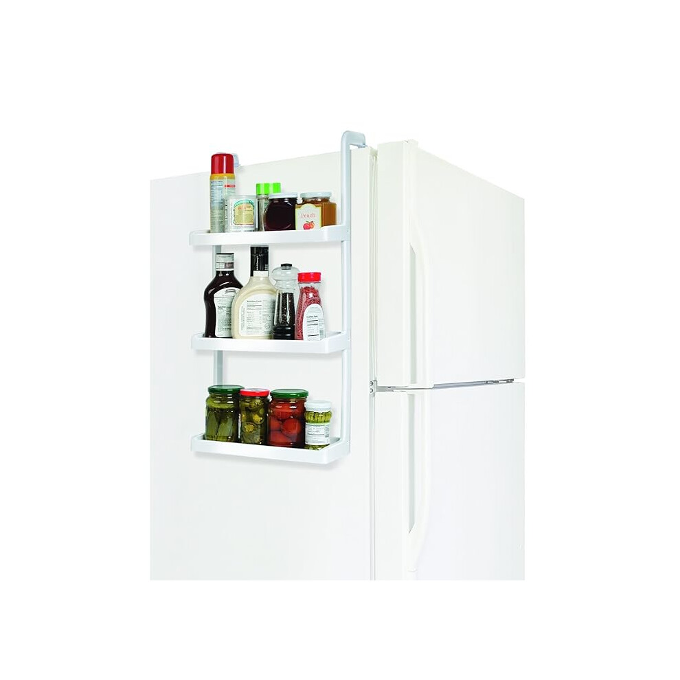 3 Tier Plastic Shelves Shelving Unit Space Saving Kitchen Shelf Storage White 5055583051982