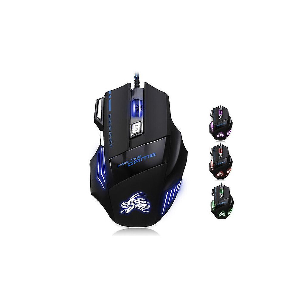 Professional Wired Gaming Mouse 7 Button 5500 Dpi Led Optical Usb Gamer Computer Mouse Mice Cable Mouse High Quality