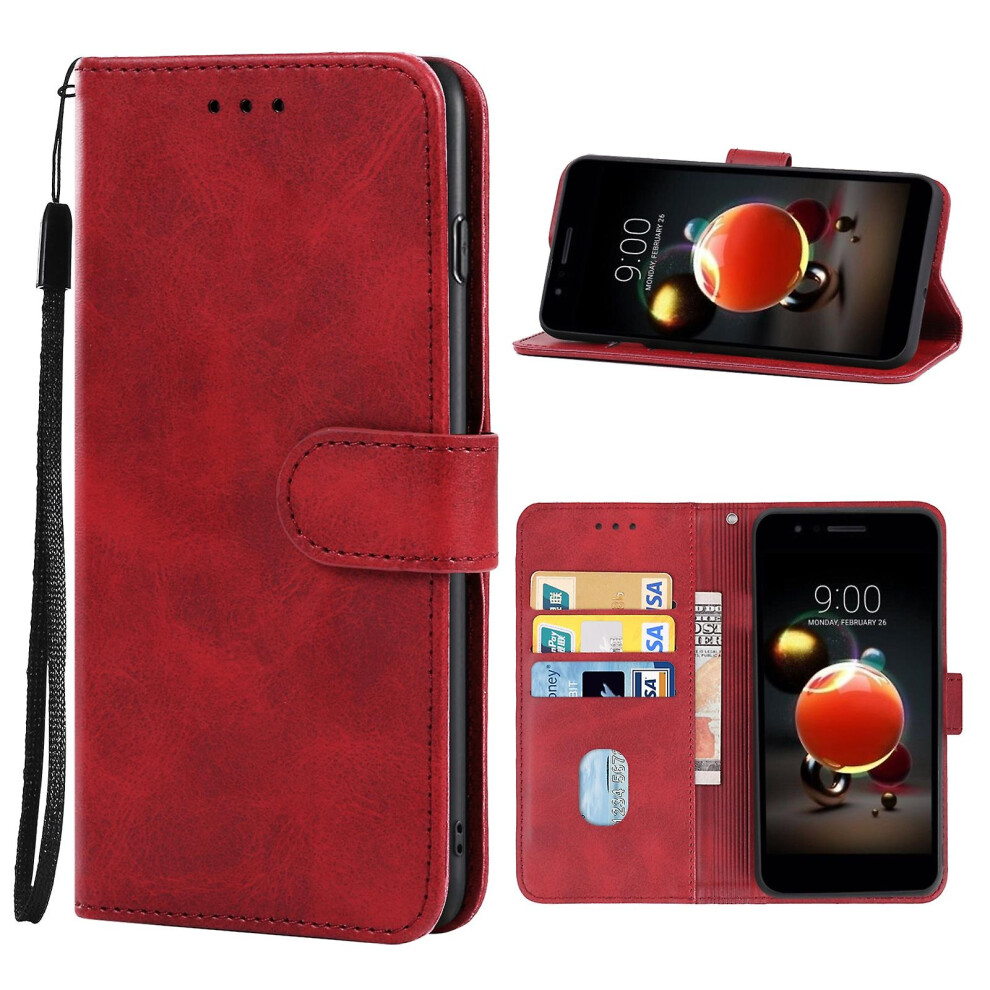 (Red) Leather Case For LG K9