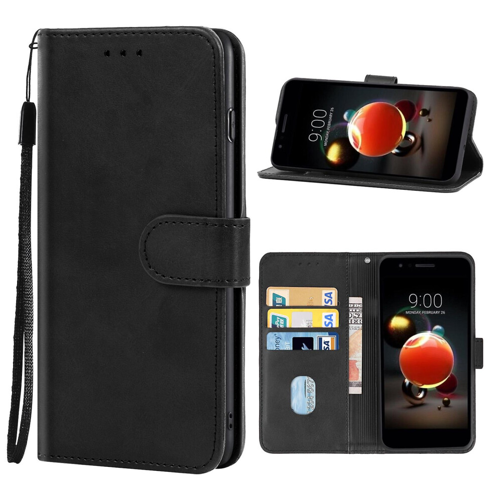 (Black) Leather Case For Lg K9 Black 9408999154642