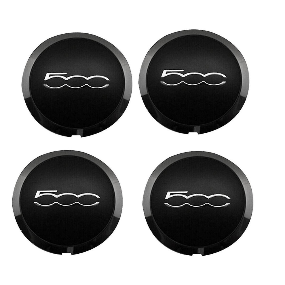 4Pcs 133Mm Hubcap For 500 Wheels Centre Hub Caps 68078419Ac 68078421Ac Dust Cover 51884863 Black