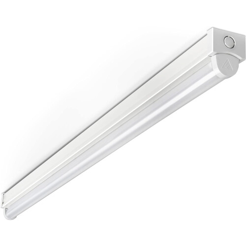 Bright Source 6ft 40w Integrated Emergency LED Single Batten, 5335lm, 3CCT Switchable 3000K 4000K 6000K, Steel & Polycarbonate, Easy Installation, for