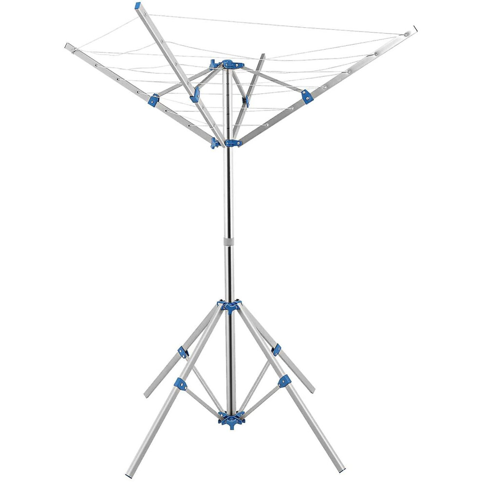 Rotary Washing Line Airer 4 Arms 14m Folding Adjustable Camping Washing Line Clothes Dryer Outdoor Rotary Clothes Dryer With 4 Stable Legs