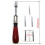 Semi-automatic spiral screwdriver, ratcheting hand pressure with slotted and Phillips bits 5