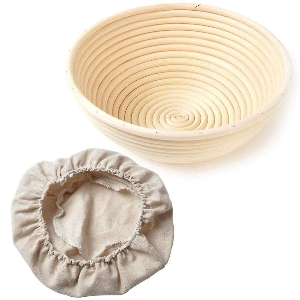 1x Round Bread Proofing Proving Basket Size 22x8.5cm Hold 500g Dough , Rattan Banneton Brotform,sour Dough Proofing, Artisan Bread
